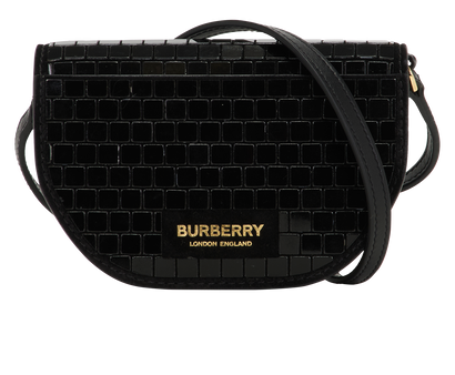 Embellished Micro Olympia, &pound;180, Handbags, Black, Leather, Front view